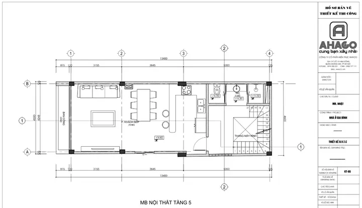 Bản Vẽ Nhà 5 Tầng