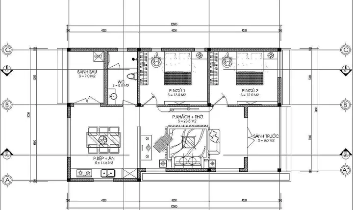 Bản Vẽ Nhà Cấp 4 50m2