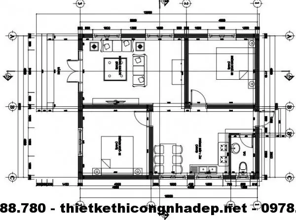 Bản Vẽ Nhà Cấp 4 8x10m