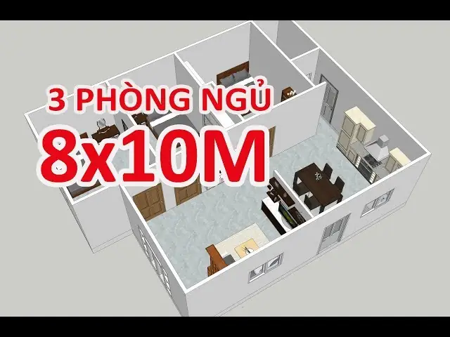 Bản Vẽ Nhà Cấp 4 8x10m