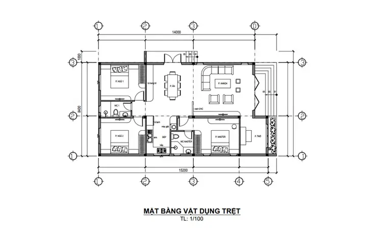 Bản Vẽ Nhà Mái Lệch