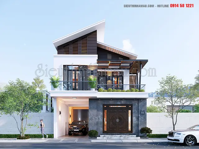 Bản Vẽ Nhà Mái Lệch