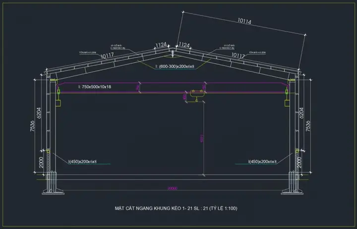 Bản Vẽ Nhà Thép Tiền Chế