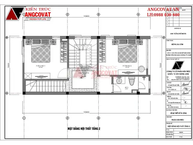 Bản Vẽ Thiết Kế Nhà 3 Tầng 5x10m