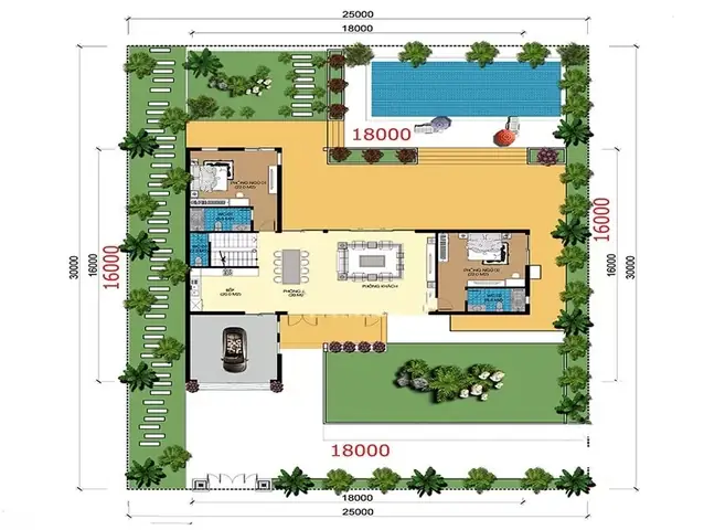 Bản Vẽ Thiết Kế Nhà Có Hồ Bơi