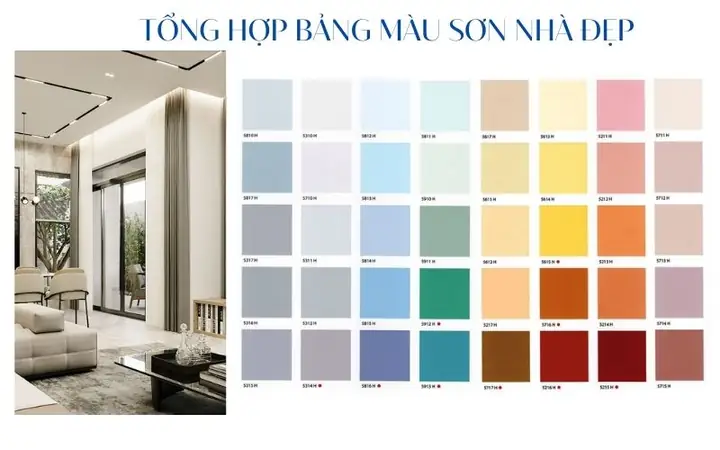 Bảng Màu Sơn Nhà Đẹp Nhất