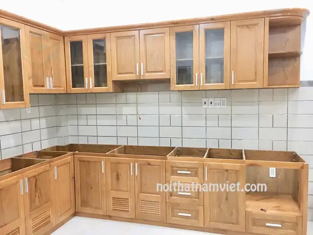Báo Giá Tủ Bếp Gỗ Sồi Mỹ