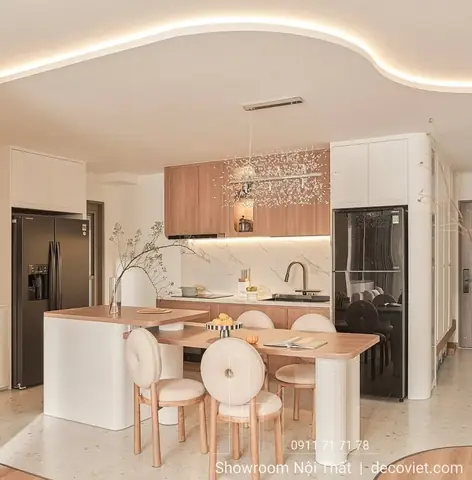 Bếp Kết Hợp Bàn Ăn