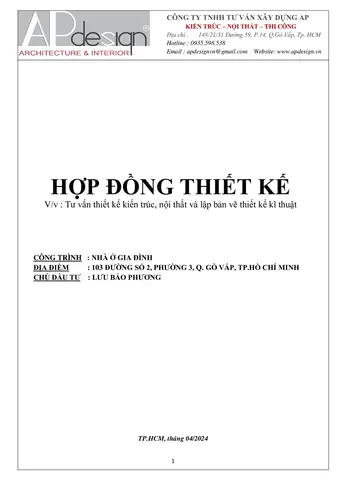 Bìa Hợp Đồng Thi Công Nội Thất