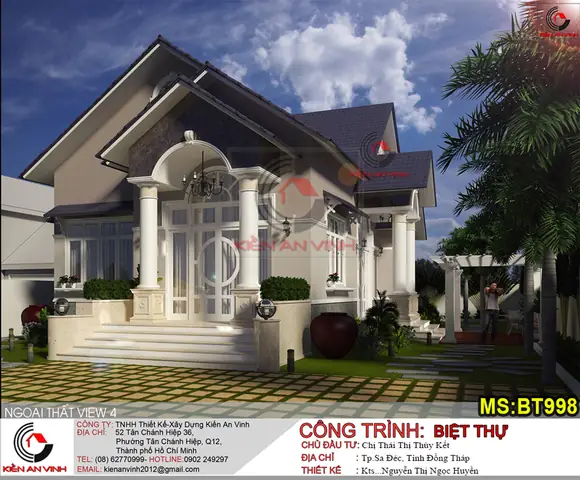 Biệt Thự Nhà Vườn Mái Thái Đẹp
