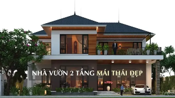 Biệt Thự Nhà Vườn Mái Thái Đẹp