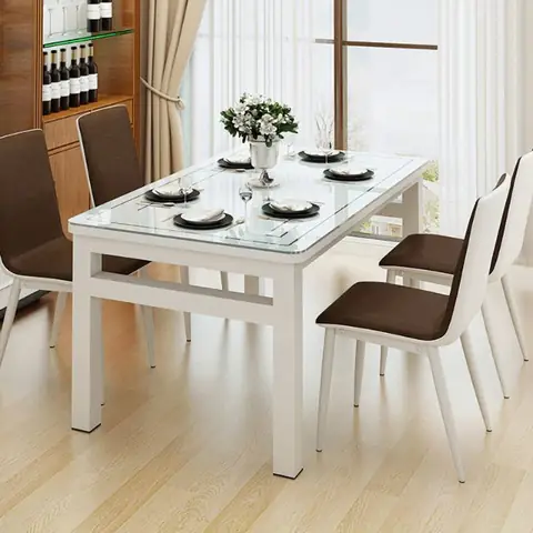 Bộ Bàn Ăn Bằng Kính Cường Lực