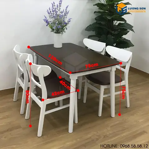 Bộ Bàn Ăn Mango 4 Ghế Trắng