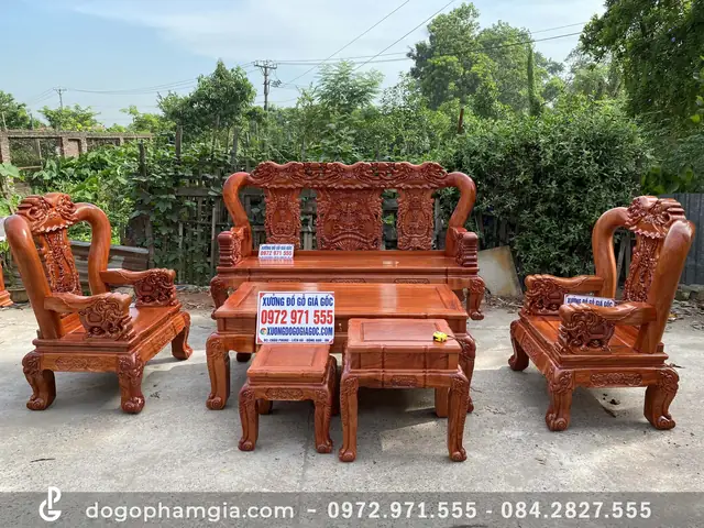 Bộ Bàn Ghế Gỗ 6 Món