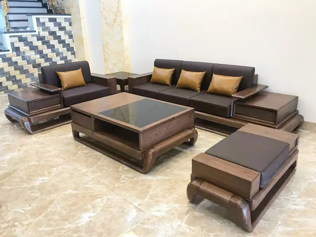 Bộ Bàn Khách Bằng Gỗ