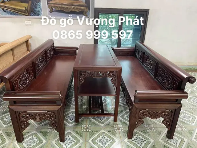 Bộ Ghế Trường Kỷ Gỗ Gụ