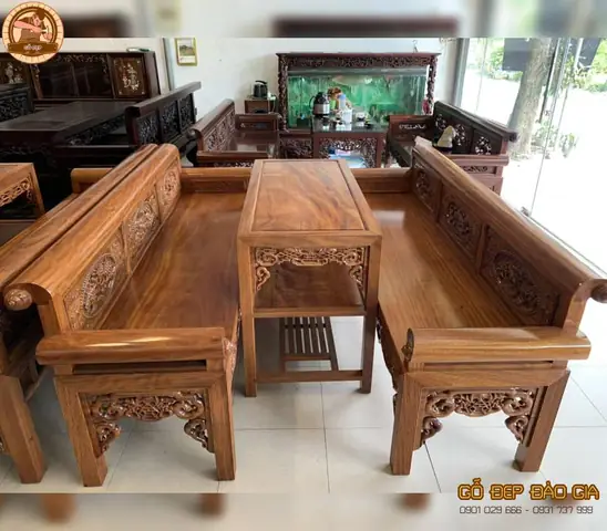 Bộ Ghế Trường Kỷ Gỗ Gụ