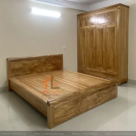 Bộ Giường Tủ Gỗ Hương