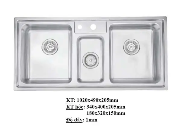 Bồn Rửa Chén 3 Ngăn