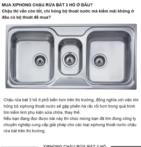 Bồn Rửa Chén 3 Ngăn