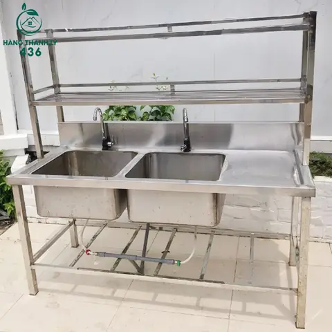 Bồn Rửa Chén Inox Có Chân Giá Rẻ