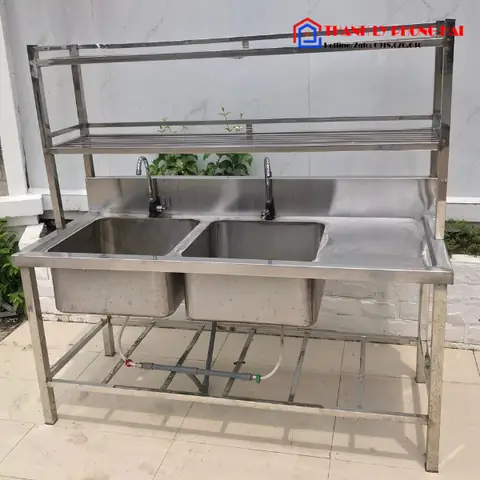 Bồn Rửa Chén Inox Có Chân Giá Rẻ