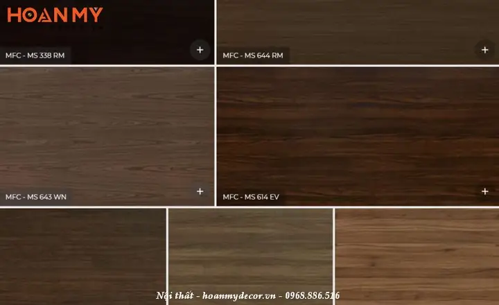 Các Loại Màu Gỗ Công Nghiệp