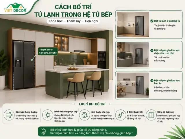 Cách Bố Trí Tủ Lạnh