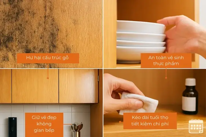 Cách Làm Sạch Tủ Bếp Gỗ