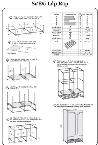 Cách Lắp Tủ Vải 3 Ngăn
