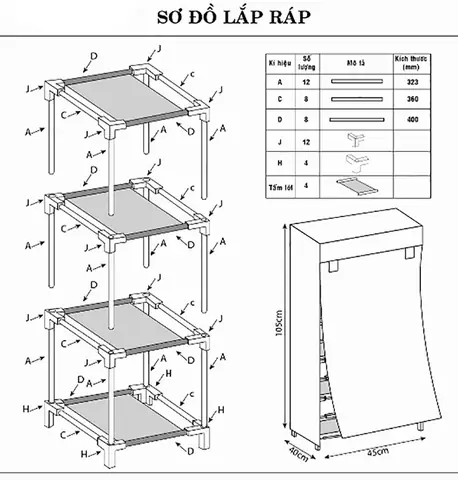 Cách Lắp Tủ Vải 3 Ngăn