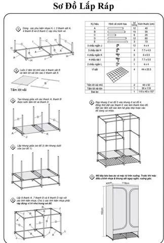 Cách Lắp Tủ Vải 3 Ngăn