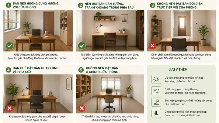 Cách Thiết Kế Bàn Học