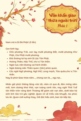 Cách Vái Cúng Giao Thừa Ngoài Trời
