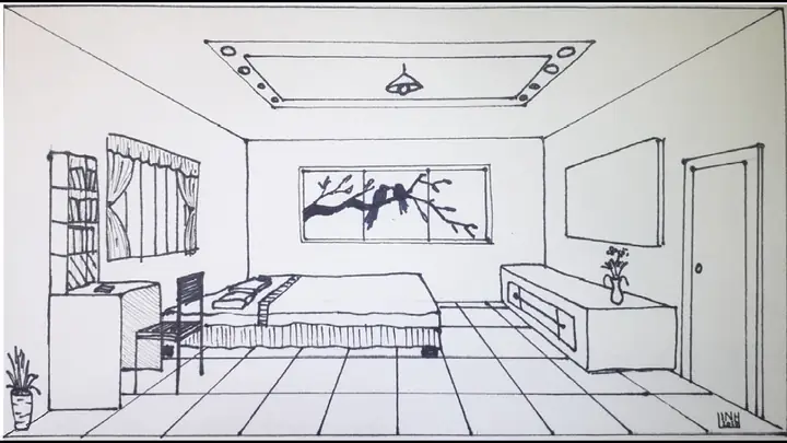 Cách Vẽ Căn Phòng Ngủ 3d