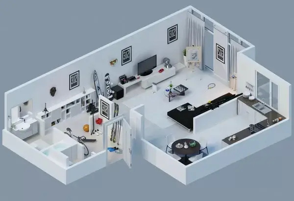 Cách Vẽ Căn Phòng Ngủ 3d