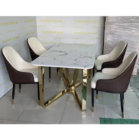 Chân Bàn Inox Mặt Đá