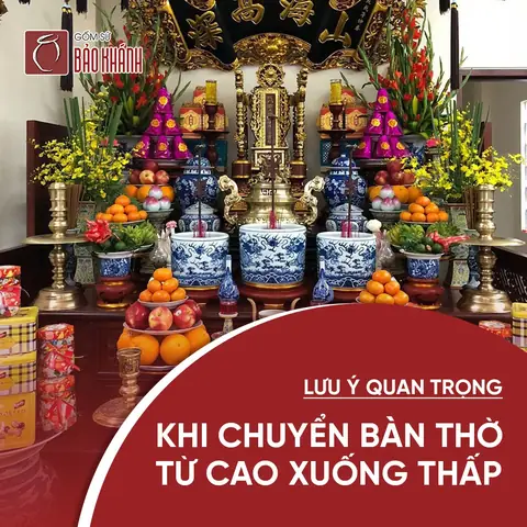 Chuyển Bàn Thờ Từ Tầng Trên Xuống Tầng Dưới