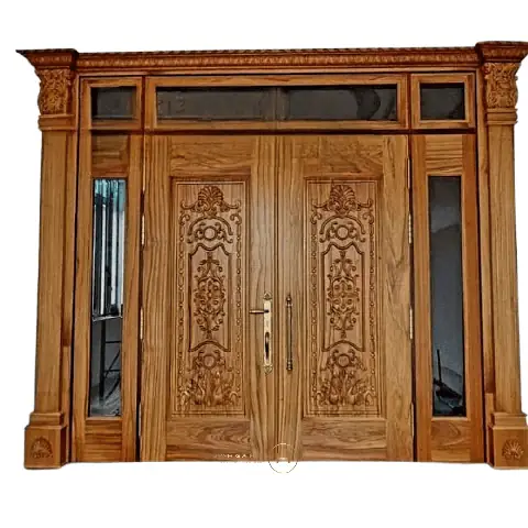 Cửa Gỗ 4 Cánh Mặt Tiền Đẹp
