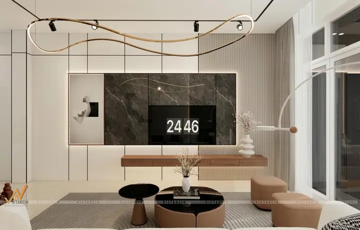 Decor Vách Tivi Phòng Khách
