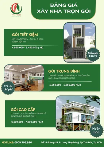 Đơn Giá Xây Dựng Hoàn Thiện Nhà Phố