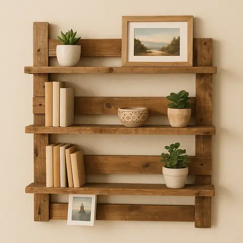 Đóng Giá Sách Bằng Gỗ Pallet