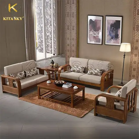 Ghế Sofa Gỗ Bọc Nệm