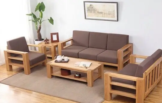 Ghế Sofa Gỗ Bọc Nệm