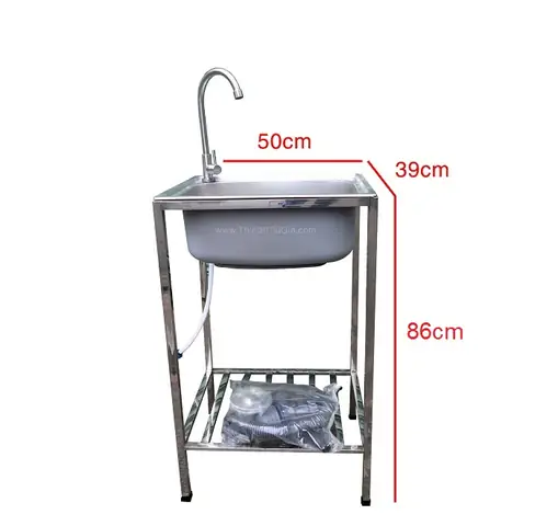 Giá Bồn Rửa Chén Inox 1 Ngăn Có Chân