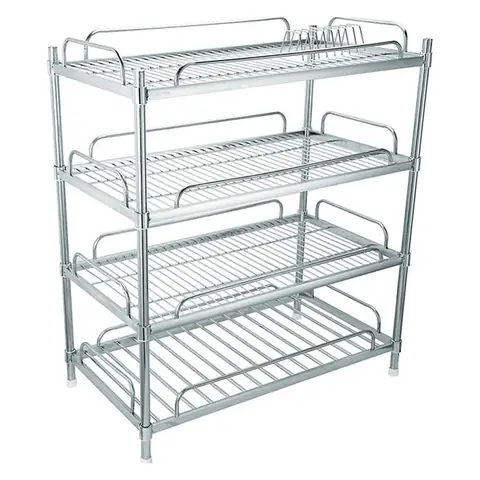 Giá Để Bát Đĩa Inox 4 Tầng