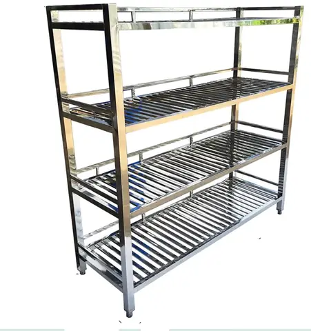 Giá Để Bát Đĩa Inox 4 Tầng