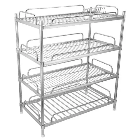 Giá Để Bát Đĩa Inox 4 Tầng