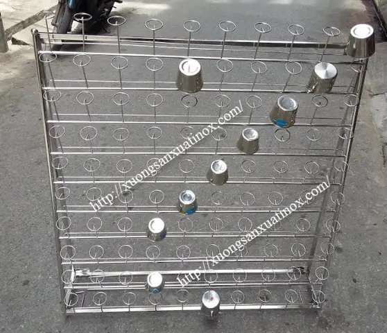 Giá Inox Để Cốc Chén