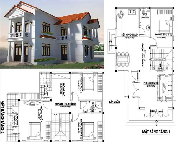 Giá Thiết Kế Nhà 2 Tầng